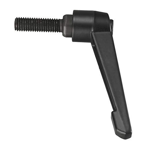 uxcell 2pcs Adjustable Clamping Lever Handle M10 x 35mm Metric Black Oxide Carbon Steel Male Threaded Stud Hand Knobs Rotating Screw Handles Bolts with Locking Lever Black - size: M10 x 35mm