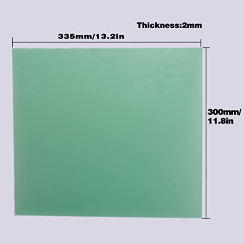 FR4 Epoxy-Sheet Resin Glass-Fiber Insulation-Plate - 335X300X2.0MM Green - size: 335×300×2mm