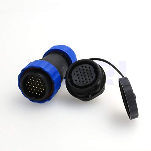 HE29 26pin 28mm Automotive Plastic Waterproof Plug Electric Rear Mount Socket Connector (26 pin) - size: 26 pin