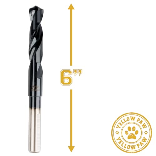19/32 Inch Drill Bit for Metal - Industrial Grade M35 Cobalt Titanium Aluminum Nitrite - 19/32" Diameter & Total Length of 6" with Working Length of 3" Easily Drill Into Metal, Steel, & Aluminum - size: 19/32"