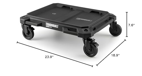 ToughBuilt StackTech 4-Wheel Cart Tool Box Dolly with 4 Locking Casters