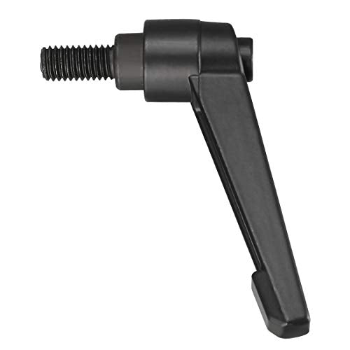 uxcell M8 x 15mm Handle Adjustable Clamping Lever Thread Push Button Ratchet Male Threaded Stud Knobs Locking Rotating Screw Handles Quick Release Bolt Black 2pcs - size: M8x15mm