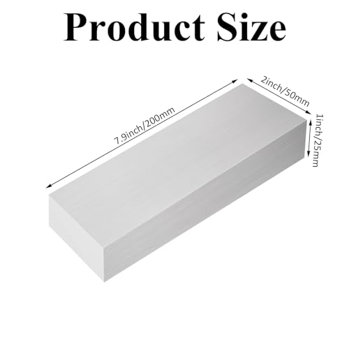 4PCS Square Aluminum Flat Bar, 1x2x8 Inch Aluminum Block, 6061Square Aluminum Bar Stock, General Purpose Plate, 25MM Thickness T6 Solid New Mill Stock - size: 1x2x8 Inch