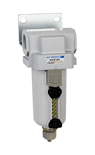 PneumaticPlus SAFM400-N06B-MEP Coalescing Filter 3/4" NPT, 0.1 Micron - size: 3/4" NPT, style: Metal Bowl - Manual Drain