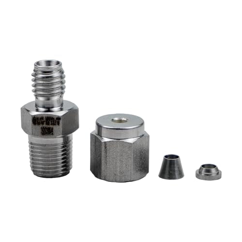 Compression Fitting 1/8" Tube OD x 1/8" NPT Male Straight Adapter Connect