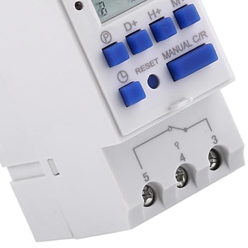 12V Programmable Digital Timer Switch, 16 On/Off LCD - size: 12V English