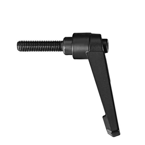 uxcell 5pcs Adjustable Clamping Lever Handle M8 x 32mm Metric Black Oxide Carbon Steel Male Threaded Stud Hand Knobs Ratchet Rotating Screw Handles Bolts with Locking Lever Black - size: M8 x 32mm
