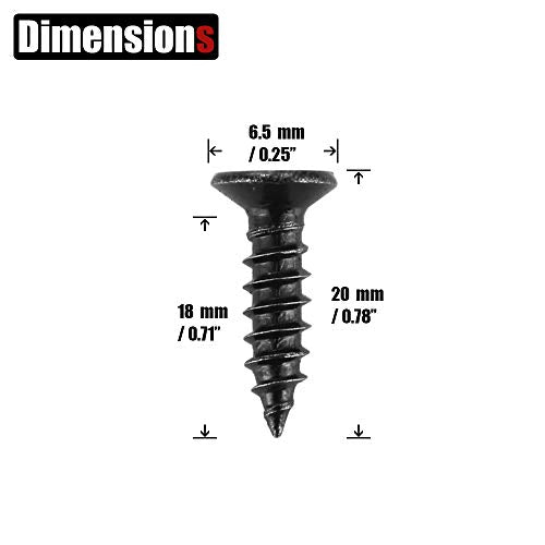 JQK #6 x 3/4" Black Screw, Flat Head Phillips Wood Screw 18-8 S/S Electroplating Black Stainless Steel, #6 x 3/4-Inch, 100-Piece, SB3520-P100 - color: Black, size: #6 x 3/4 IN(100 Pcs)