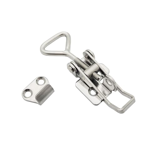 2 Pack OWACH Stainless Steel Adjustable Draw Latch Adjustable-Grip Padlockable Toggle Clamp (2 Pack, Small 2.95"~3.74") - size: 2 Pack, Small 2.95"~3.74"