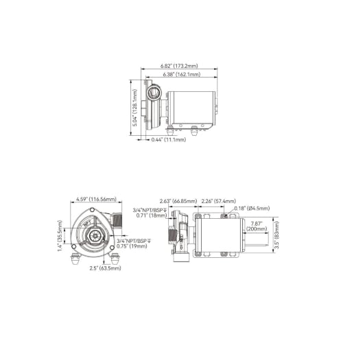 SEAFLO 12V Low Pressure Centrifugal Pump, 29 GPM, 3/4" NPT, 316L Stainless Steel
