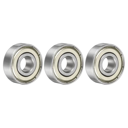 uxcell 1603ZZ Deep Groove Ball Bearing, 3pcs 5/16" x 7/8" x 9/32" Hign Carbon Chrome Steel Z2 Double Metal Sealed Bearing (P6) - size: 1603ZZ 5/16" x 7/8" x 9/32"