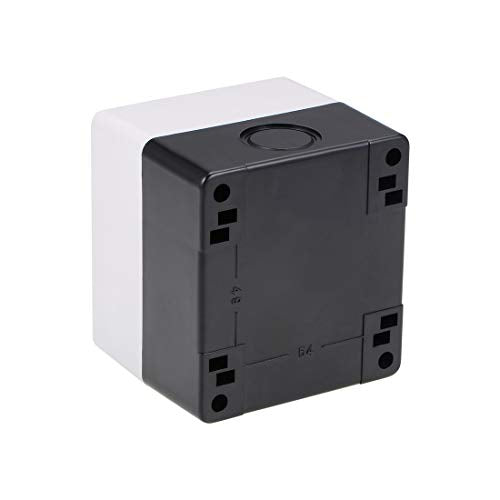 uxcell Push Button Switch Control Station Box 22mm 1 Button Holes White and Black - size: White-Black(1 Hole)