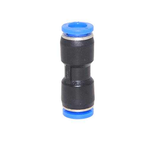 Beduan Push to Connect Fitting, 5/32" Tube OD Pneumatic Quick Adapter Tubing Air Hose Line Pipe Fitting (Pack of 12) - size: 4mm (12Pcs)