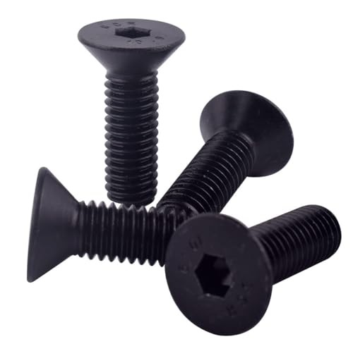 #8-32 x 1 Socket Cap Flat Head Countersunk Screws Bolts, Alloy Steel Grade 10.9 Black Oxide, Allen Hex Drive, Full Coarse Thread UNC, Pack of 30 - size: #8-32 x 1" (30Pcs)