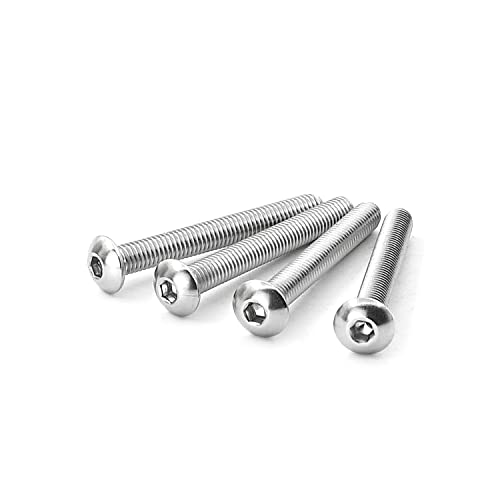 M5 x 20mm 25mm 30mm 35mm 40mm Button Head Socket Cap Screws Bolts 304 Stainless Steel Metric Machine Allen Hex Drive, Fully Threaded, Assortment Kit 50PCS - size: M5 x 20/25/30/35/40mm (50PCS)