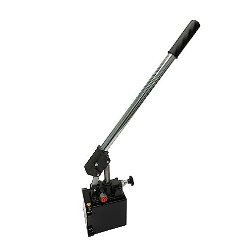 Single Acting Hydraulic Hand Pump with 3 QTs Tank - Manual Hydraulic Pump with Changeover Valve - 1.5 CID, 3600 PSI, 3/8" NPT Ports Piston Hand Pump - color: Single Acting, size: 1.5 CID 3 QTs tank