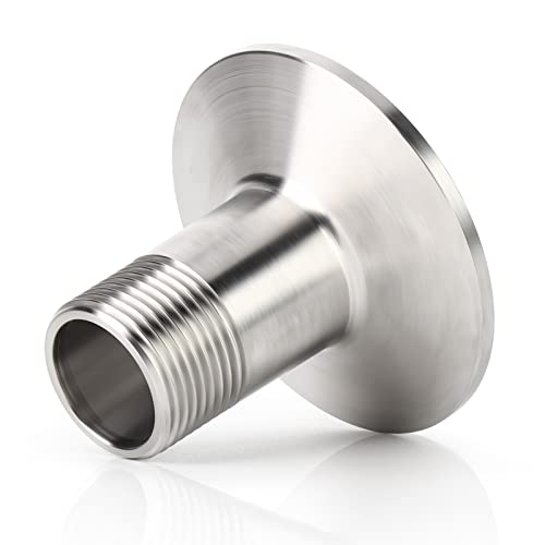 TAISHER 2PCS 1.5" Tri Clamp to 1" NPT Male 304 SS Sanitary Fitting - size: 1" MNPT