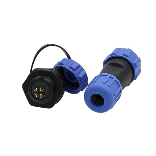 SP13 4 Pin Connector Waterproof Aviation Circular 5A Male Female Cable Plug Panel Mount Socket for Outdoor Power Light Application - size: 4 pin 5A