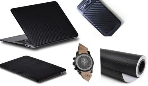 DIYAH 3D Black Carbon Fiber Film Twill Weave Vinyl Sheet Roll Wrap DIY Decals 12" X 60" (1FT X 5FT) - size: 12" X 60" / 1FT X 5FT