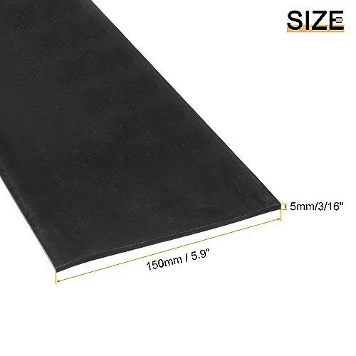 uxcell Neoprene Rubber Sheet Rolls 3/16" T x 5.9" W x 2'L Solid Rubber Seal Strip for DIY Gasket, Crafts, Pads, Seals, Protection - size: 3/16"T x 5.9"W x 2'L
