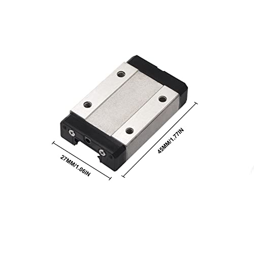 MGN12H 400mm Premium Linear Rail Guide 2pcs MGN12 Linear Slide 8mm for 3D Printer and CNC Machine Upgrade (2pcs/Pack) - color: Black MGN12H 2 Rail + 2 Carriage block, size: 400mm