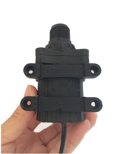 SHYSKY DC40F-1240 Micro Brushless DC Water Pump 12V 14W, 206GPH 13ft, Waterproof, 1/2 inch threaded ports, Safe Low Noise Stable Long-term Work, Submersible or Land Use, For Small cooling, gardening