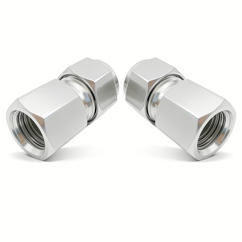 Stainless Steel 304 Compression Coupler Tube Fitting 1/4" OD x 1/4" NPT Female Connector with Double Ferrule Adapter, Pack of 2 - size: 1/4" OD x 1/4" FNPT