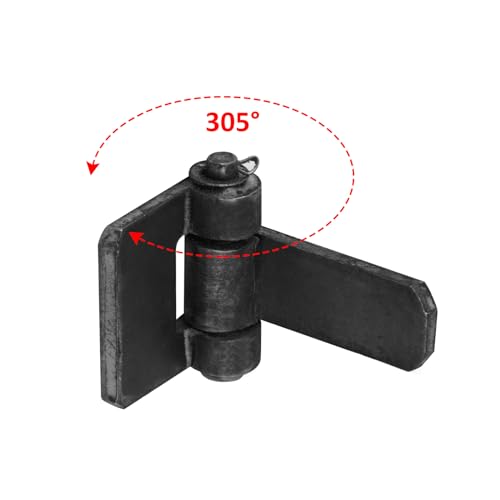 heneng 6 Pcs Weld-On Trailer Hinges, 5-1/8" x 3-1/4", Strap Style Long Leaf Door Hinge (Pack of 2) - size: 5-1/8" x 3-1/4" (Pack of 2)