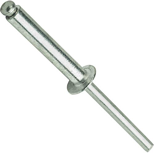 Fastenere Pop Rivets - 1/4" x 7/8" (25pcs) Heavy Duty, Open-End, Aluminum, Dome-Head Blind Rivets, Corrosion-Resistant, High Tensile & Shear Strength, 8-14 Gap 0.751"-0.875" - size: 1/4" x 7/8" (8-14) (25 Pack)