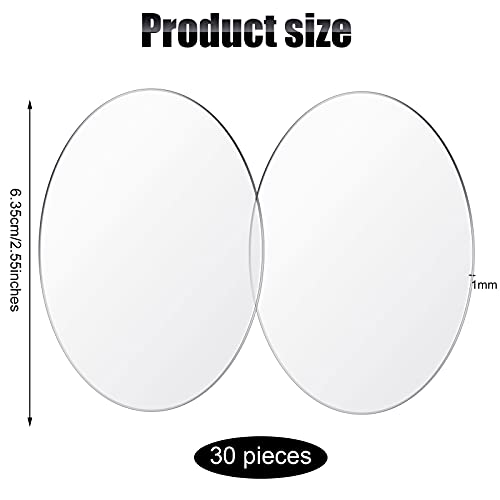 Jetec 30 Pcs 2.5 Inch Acrylic Circle Disc Clear Round Blanks for Crafts - size: 2.5 Inch