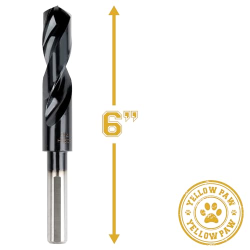 3/4 Inch Drill Bit for Metal - Industrial Grade M35 Cobalt Titanium Aluminum Nitrite - 3/4" Diameter & Total Length of 6" with Working Length of 3" Easily Drill Into Metal, Steel, & Aluminum - size: 3/4"