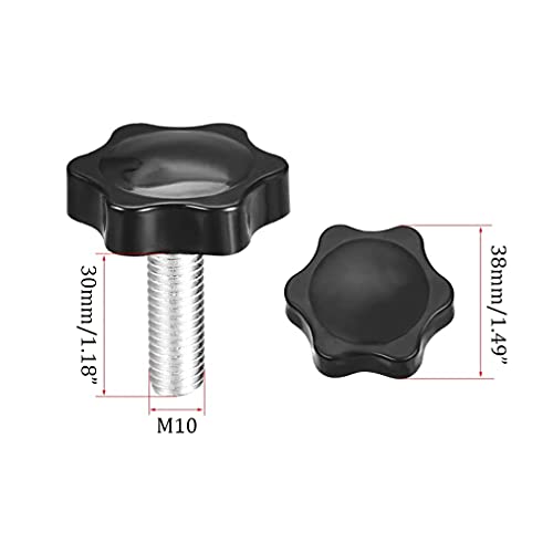 NACX M10 x 30mm Clamping Knob, Thumb Screw & Star Knob Hand Tightening Screw, 8Pcs - size: M10 x 30mm
