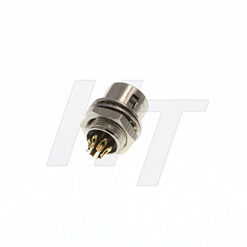 HangTon Panel Mount Metal Connector Circular Push Pull Electrical Industrial Socket (6 Pin, Female) HR10A-7R-6S - color: Female, size: 6 Pin