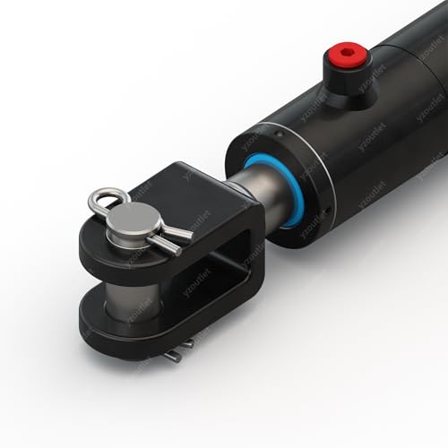 Welded Clevis Cylinder for Double Acting - Double Acting Hydraulic Cylinder, 2.5" Bore, 28" Stroke, Inline Ports, Parallel to pin