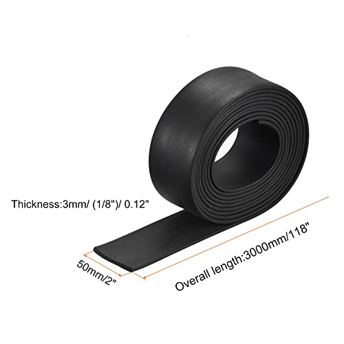 uxcell EPDM Rubber Foam Sheet Strips 1/8" T x 2" W x 118" L, Neoprene Rubber Sheet Rolls for DIY Gasket, Sealing Padding, Reduce Vibration Mat - size: 1/8"T x 2"W x 118"L
