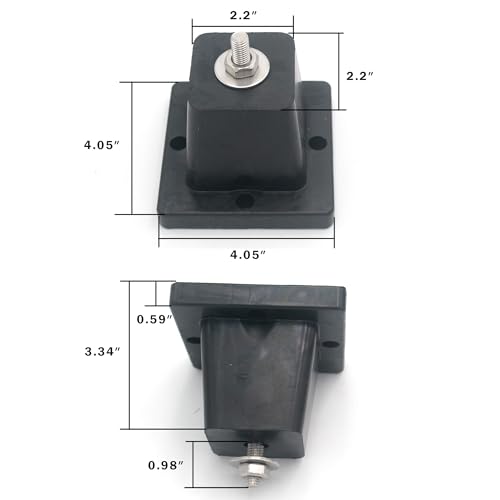 Anti-Vibration Shock Absorbing Rubber Ground Stand Mounting Bracket for HVAC, Central Air Conditioning or Mini Split Air Conditioner Condenser Pad Damping Compressor Feet (Large(36000-75000BTU)) - size: Large(36000-75000BTU)