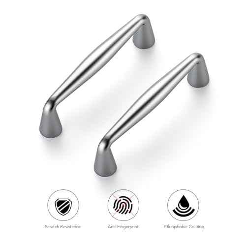 Ravinte Polished Chrome Cabinet Handles Solid Handles,3 Inch,5 Pack - color: Polished Chrome, size: 3 Inches Hole Center