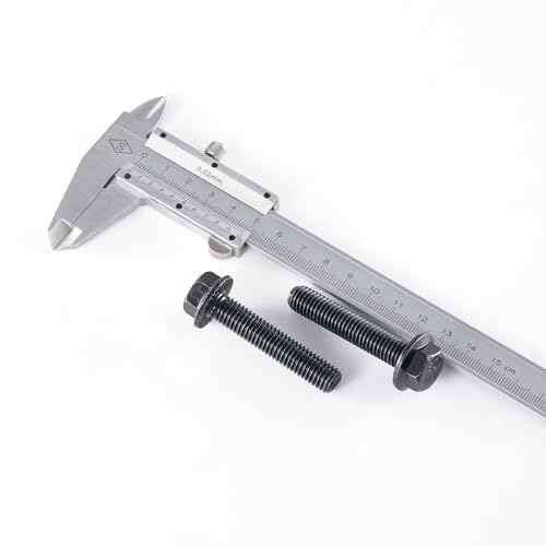 M10 x 45mm 10Pcs Flanged Hex Head Bolts, M10 x 1.5 Bolts, Flange Hexagon Head Screws, 10.9 Grade Alloy Steel, Black Oxide Finish, Metric Fully Thread - size: M10 x 45mm(10PCS)