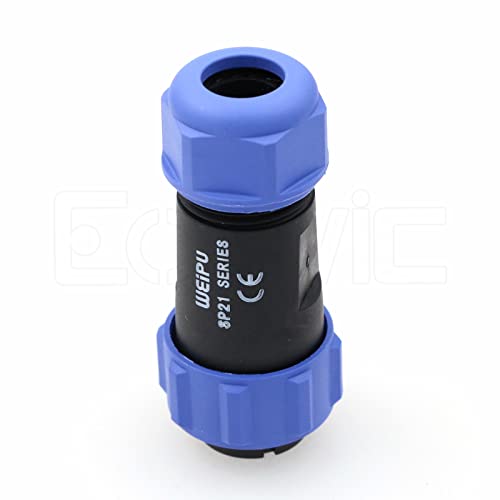 Weipu SP21 5 Pin Male Plug Panel Mount Waterproof IP68 Connector Cable Industrial Circular Solar Electrical Connector - color: SP2110/P, size: 5Pin