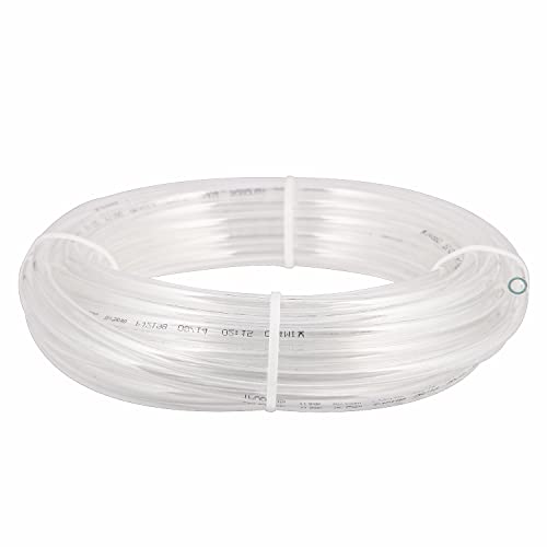 5/16" OD PU Tubing, 32.8 Feet Length Pneumatic Hose for Air Compressor or Fluid Transfer Line (Clear, 32.8FT)