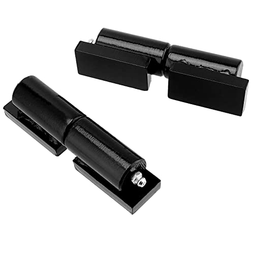 SHEUTSAN 4 Pack 5 Inch Heavy Duty Barrel Gate Hinge, Weld On Barrel Gate Hinges Trailer Gate Hinges with Steel Ball Bearing for Swing Gates, Trailer Ramp Gates, 450lbs Load Capacity, Black