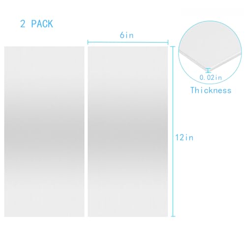 430 Stainless Steel Metal Plates,Suitable for Installation Plate Walls, Suitable for Metal Plates in processes, Kitchens, and Offices (2, 0.5mm Thick-6inch x 12inch) - size: 0.5mm Thick--6inch x 12inch