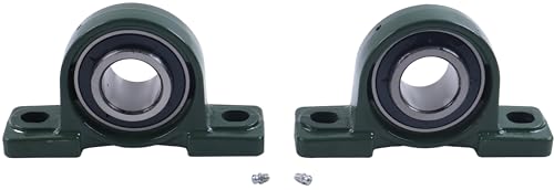 2X Bore 1-5/8" Pillow Block Mounted Ball Bearings UCP209-26 P2B-SC-110 Solid Cast Iron Base