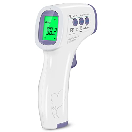 Digital Thermometer for Adults and Kids, No Touch Forehead Thermometer - color: Purple