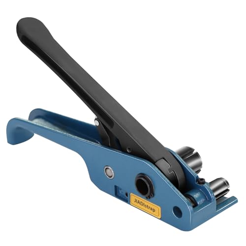 Heavy Duty Banding Strapping Tensioner & Cutter Manual Packaging Tools Windlass for 1/2"-3/4" Width Polyester Poly Strap(Gemstone Blue) - color: PET Blue, size: 1/2-3/4in