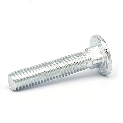 50 Pcs Carriage Bolts, Coach Bolts,Neck Carriage Bolt, Round Head, Square Neck, Zinc Plated (M4-0.7x16mm) - size: M4-0.7x16mm(50Pcs)