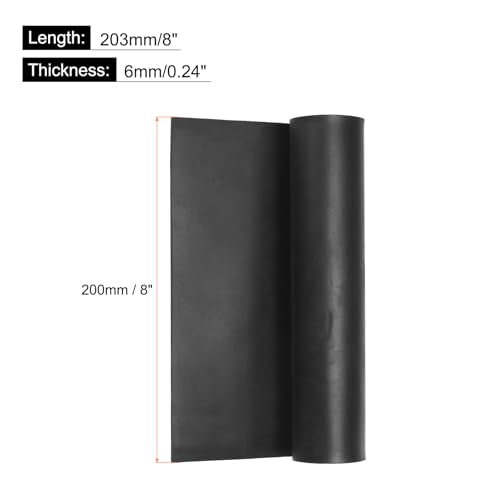 MECCANIXITY Solid Rubber Sheet 1/4" Thick x 8" Wide x 8" Long, Anti-Slip Neoprene Rubber Roofing Material for Gaskets DIY Material, Pads, Seal, Bumpers - size: 1/4" x 8" x 8"