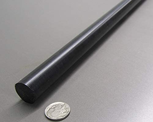 Black Nylon Extruded Round Rod .875" (7/8") x 5 Ft Length 1 pc