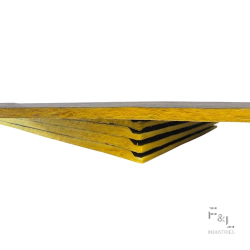 F&L Johns Manville Duct Insulation Panels – 1" to 2" Thick, 24"x24" and 24"x48" – HVAC Thermal Fiberglass Insulation for Sheet Metal Duct Systems R4, R6 & R8 Ductboard (1In x 24In x 48In)