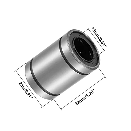 Linear Ball Bearings, LM13UU 13mm Linear Motion Bushing Double Side Rubber Sealed Rod Liner Shaft Parts for CNC Machine 3D Printer 12 Pack